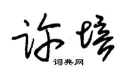 朱錫榮許培草書個性簽名怎么寫