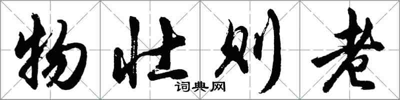 胡問遂物壯則老行書怎么寫