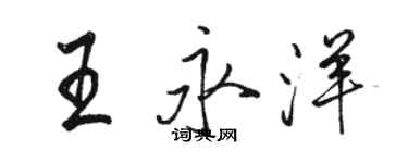 駱恆光王永洋行書個性簽名怎么寫