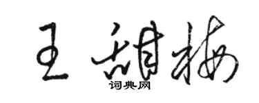 駱恆光王甜梅草書個性簽名怎么寫