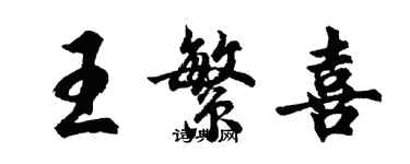 胡問遂王繁喜行書個性簽名怎么寫