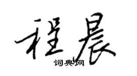 王正良程晨行書個性簽名怎么寫