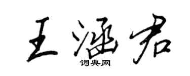 王正良王涵君行書個性簽名怎么寫