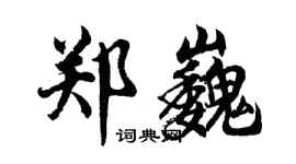 胡問遂鄭巍行書個性簽名怎么寫
