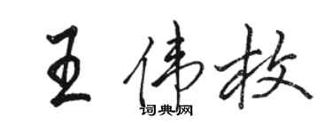 駱恆光王偉枚行書個性簽名怎么寫