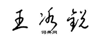 梁錦英王冰銳草書個性簽名怎么寫