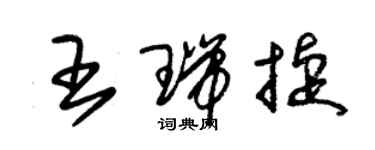 朱錫榮王瑞捷草書個性簽名怎么寫