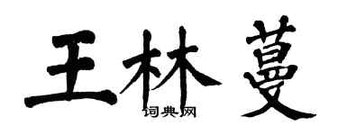 翁闓運王林蔓楷書個性簽名怎么寫