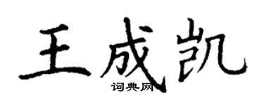 丁謙王成凱楷書個性簽名怎么寫