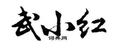 胡問遂武小紅行書個性簽名怎么寫