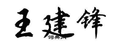 胡問遂王建鋒行書個性簽名怎么寫