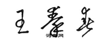 駱恆光王秦春草書個性簽名怎么寫