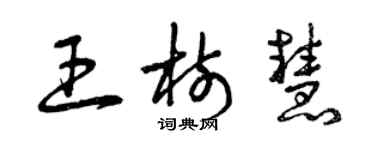 曾慶福王樹慧草書個性簽名怎么寫