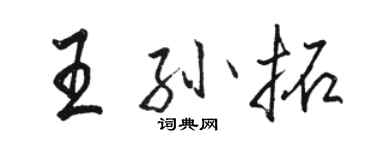 駱恆光王孫拓行書個性簽名怎么寫