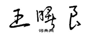 曾慶福王曙良草書個性簽名怎么寫