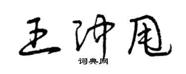 曾慶福王沖甩草書個性簽名怎么寫