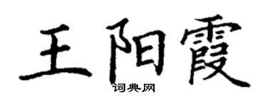 丁謙王陽霞楷書個性簽名怎么寫