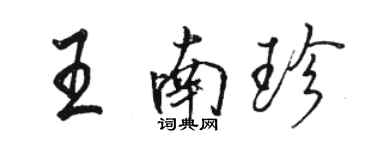 駱恆光王南珍行書個性簽名怎么寫