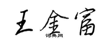 王正良王金富行書個性簽名怎么寫