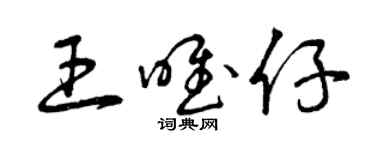 曾慶福王唯仔草書個性簽名怎么寫
