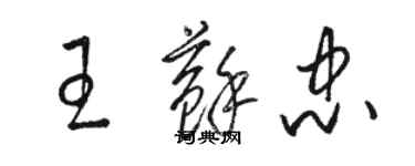 駱恆光王蘇忠草書個性簽名怎么寫