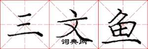 龐中華三文魚楷書怎么寫