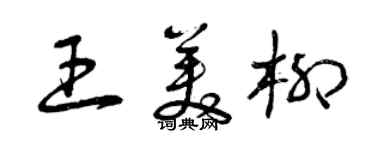 曾慶福王美柳草書個性簽名怎么寫