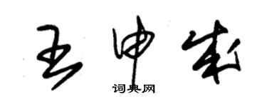 朱錫榮王申成草書個性簽名怎么寫