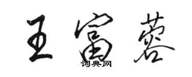 駱恆光王富蓉行書個性簽名怎么寫