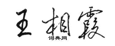 駱恆光王相霞行書個性簽名怎么寫