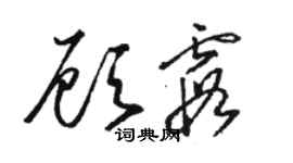 駱恆光顧霞草書個性簽名怎么寫