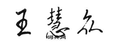 駱恆光王慧眾行書個性簽名怎么寫