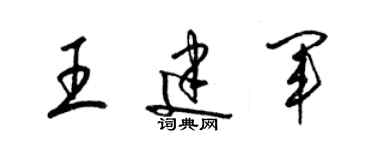 梁錦英王建軍草書個性簽名怎么寫