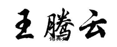 胡問遂王騰雲行書個性簽名怎么寫