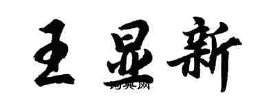 胡問遂王顯新行書個性簽名怎么寫