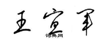 梁錦英王宜軍草書個性簽名怎么寫