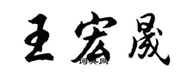 胡問遂王宏晟行書個性簽名怎么寫