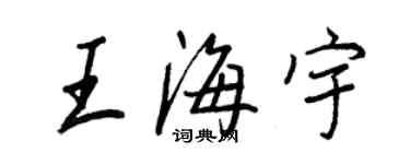 王正良王海宇行書個性簽名怎么寫