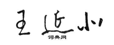 駱恆光王延北草書個性簽名怎么寫