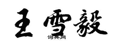 胡問遂王雪毅行書個性簽名怎么寫