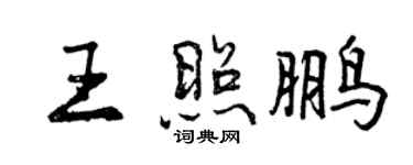 曾慶福王照鵬行書個性簽名怎么寫