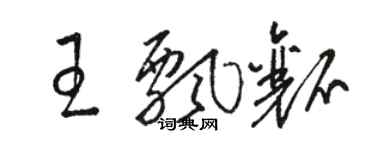 駱恆光王飄瓤草書個性簽名怎么寫