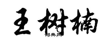 胡問遂王樹楠行書個性簽名怎么寫