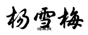 胡問遂楊雪梅行書個性簽名怎么寫