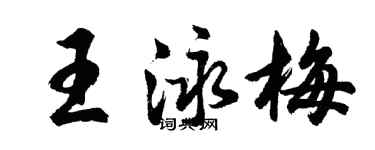 胡問遂王泳梅行書個性簽名怎么寫