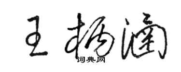 駱恆光王柄涵草書個性簽名怎么寫