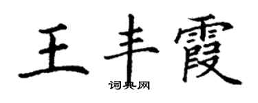 丁謙王豐霞楷書個性簽名怎么寫