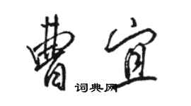 駱恆光曹宜行書個性簽名怎么寫