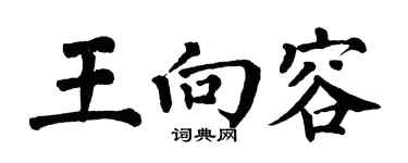 翁闓運王向容楷書個性簽名怎么寫