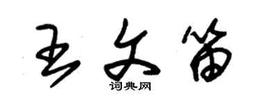 朱錫榮王文笛草書個性簽名怎么寫